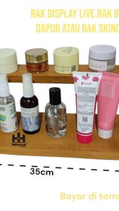 Rak Kayu Praktis & Murah: Solusi Penyimpanan Kosmetik & Bumbu