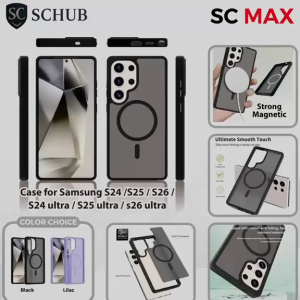 SCMax for Samsung S24/S25/S26 | S24 Ultra/S25 Ultra/S26 Ultra - Black/Lilac - Strong Magnetic - Ultimate Smooth Touch