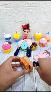 Mainan Anak Perempuan Kitchen Delicious Cake Set + Boneka No.2008