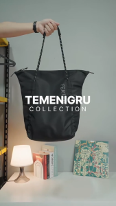 Fertig - Temenigru Smoke Tote Bag - Tas Selempang Lightweight Praktis Abu-abu Jinjing Pria Wanita Kompartemen Luas