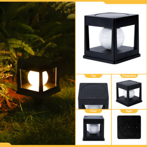 Solar Column Head Light Waterproof Outdoor Buried Lights Led Post Caps Lamp for Garden Villa Gate  Wooden Posts Camping Decor
