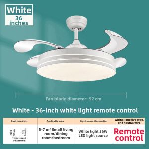CHIGO | Smart Invisible Ceiling Fan Light for Home Use