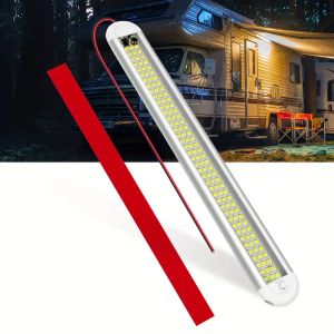10W 12V/24V LED Interior Light Bar with Switch for RVs Trucks Vans Boats & Caravans Super Bright Cabin Reading & Work Light