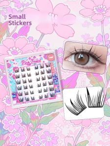 Pinkfriend No Glue Thin Sticker False Eyelashes Cartoon Light Beginner Three-step Natural Simulation Easy to Use Fake Lashes