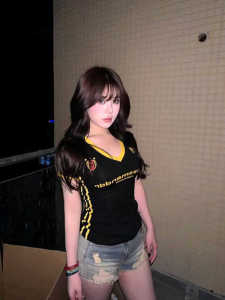 Color Block Printed Short Sleeve T-Shirt for Women Summer Slim Fit V-Neck Tops Creative K-Style Work Clothing