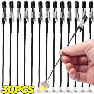 30PCS Magnetic Alligator Clips Model Painting Stand Base Holder Flexible Metal Price Tag Card Photo Clamp Airbrush Accessory