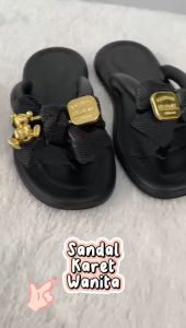 BARUU!!! (J) Sandal Karet Import Wanita W202 Import Sandal Wanita Jepit Jepit Karet Kekinian Import