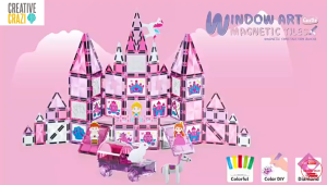 [SG] Magnetic Tiles Window Art DIY - STEM Building Blocks with Color Gel Craft Kit Educational Toy Kids