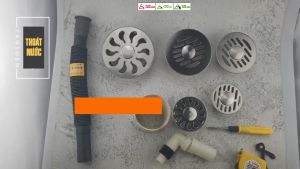 Bộ thoát nước máy giặt lắp ống PVC thoát sàn chậu rửa chặn rác Inox Sus 304 Minh House