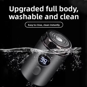 MONLEYTA | German Electric Shaver Mens Mini Steel Cannon Travel Convenient Fathers Day Gift Authentic Model Six Blade Heads Fast Charge