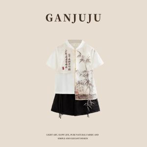 BOGUXIONG | Light New Chinese Style Boys Tangzhuang Set for Summer