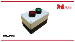 MAG Double Push Button with Box for Barrier Gate Roller Shutter Lift Start Green and Stop Red BR_PB2