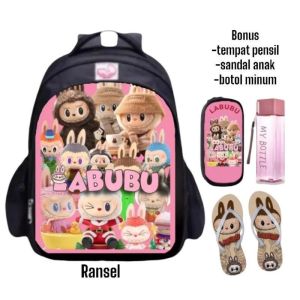 "NIQABIS"Tas Ransel 4in1 Labubu Viral Ransel Sekolah Anak Perempuan PAUD TK SD
