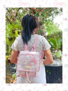 เป้สำหรับสาวๆทุกวัย SANRIO งานแท้ - มีกระดุมติด ผ้าแคนวาส นุ่ม งานดี - ขนาด 9 นิ้ว