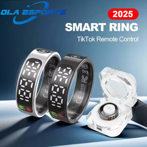Smart Ring with Charging Box-5ATM Waterproof Step Health Tracker Heart Rate Blood Oxygen Monitor Sleep Monitoring LCD Display