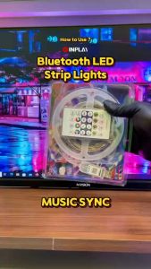 Inplay Bluetooth LED Strip Lights Music Sync RGB Color Switch With Remote Smart Phone APP Control