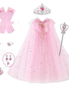Frozen Princess Costume Cloak Necklace Set