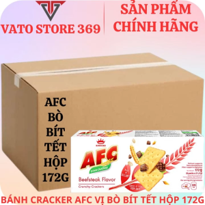 Bánh cracker AFC vị bò bít tết hộp 172g