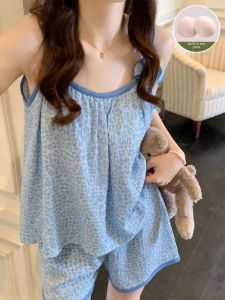 V.C.I | Summer Pad Padded Strap Cami Sleepwear Set