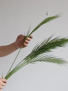【Limited Stock Available】 LIAOYING1 60/68CM Artificial Tree Palm Leaves Real Touch Wedding Supply Home Decoration Lifelike Palm