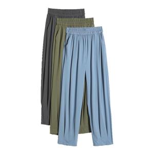 JIANGLU | Plus Size Ice Silk Harem Sports Pants Women Summer Thin Loose Cuffed Rutabaga Slimming Versatile Casual Pants High Waist Nine Points