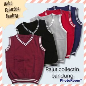 ROMPI RAJUT ANAK LAKI-LAKI PEREMPUAN / BAJU RAJUT VEST ANAK  USIA 3-5 TAHUN OUTWEAR MODEL POLOS TERLARIS V-NECK POLOS STRIP SANTAI