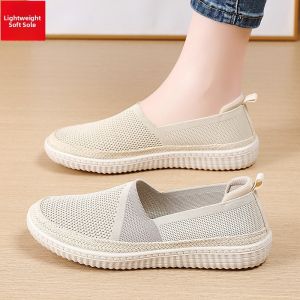 CUOYI | Fly-knit Breathable Summer Slippers Anti-slip Soft-bottomed Canvas Shoes