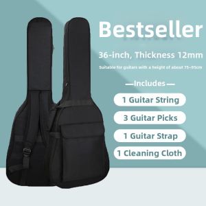 Habk Thickened Folk Guitar Backpack Universal Fit 41 Inch Guitar Bag for 40 38 Inch Guitars Musical Instrument Accessories