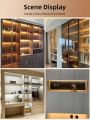 No-Drill LED Kitchen Cabinet Triangle Light Strip Sensor Line Lamp for Wardrobe Shoe Cabinet Kitchen Cabinet under Cabinet Lighting. 