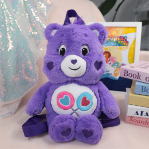 40cm Care Bears Plush Backpack Cute Cartoon Stuffed Bear Schoolbag Shoulder Bag Ideal Birthday & Early Education Gift for Kids
