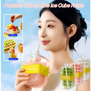 Two-In-One Ice Cube Kettle Portable Ice Ball Maker Pp Material Heat-Resistant And Cold-Resistant Cup