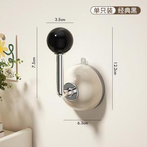 New Strong Load Bearing Suction Cup Hook No Punching Bathroom Wardrobe Clothes Hat Rack Traceless Adhesive Hook for Dormitory Living Room Bedroom Kitchen