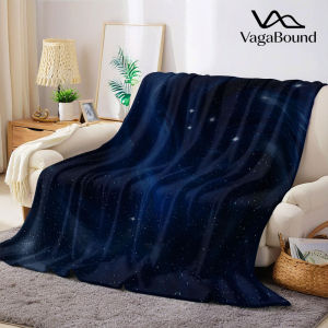 Night Galaxy Flannel Blanket Warm Soft Halloween Christmas Decorative Couch Warm Cozy All-Season Gift