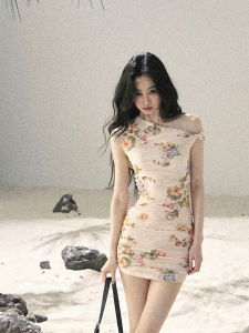 SHAOYEYAN | Đầm Maxi Đuôi Cá In Hoa Tulle