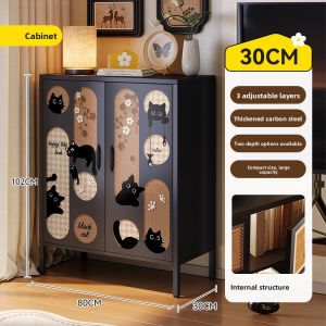 Meisda Iron Chest of Drawers Bedroom Wall Mounted Storage Cabinet Living Room Vintage Style Storage Cabinet Luxury Minimalist