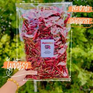 พริกแห้ง ทำพริกป่น เผ็ดมาก พริกแห้งจินดาอินเดีย คัดสวย ขนาด 200 กรัม(ก้าน200)