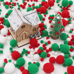 20-200Pcs/lot Colorful Fluffy Soft Pompom Balls Round Pom Poms For Kids DIY Garment Handcraft Toys Christmas Decor Sewing Crafts Supplies