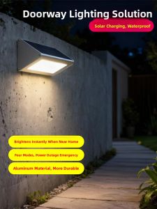 Solar Powered Outdoor Lighting Super Bright Human Sensor LED Lights for Courtyard Garden Home Wall New Rural Area Street Lights