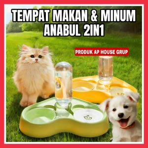 PET FEEDER - TEMPAT MAKAN & MINUM KUCING 2IN1 FULLSET《MODEL LOVE》