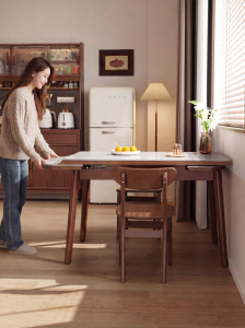 DONGMU | Solid Wood Extendable Dining Table Foldable
