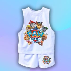 CARTOONS Trendy Muscle tee Terno for kids Cute muscle tee short prints sublimation|Kids tops & short