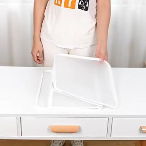 Transparent Waterproof Storage Box Foldable Clothes Organizer Closet Wardrobe Organiser