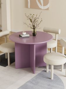 Nordic Style Solid Wood Dining Table round Modern Simple Casual Table Home Use Small Apartment round Table Economic Type