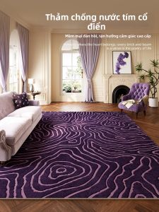 QISHUO | Luxury Purple Line Vintage Carpet