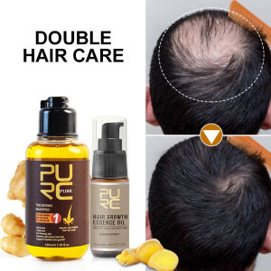 PURC Hair Growth Serum Ginger Juice Hair Growth Shampoo Anti Hair Loss Promotes Hair Growth Thicker Hair Loss Treatment