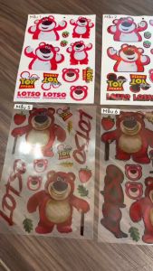 Tem gấu dâu LOTSO dán xe máy điện thoại: 3D 3D trong suốt