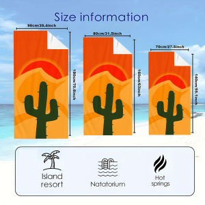 Desert Cactus Beach Towels Ultra Lightweight Quick Drying Super Absorbent Summer Essential Fast-Drying Towel for Beach