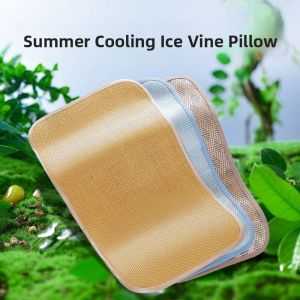 MONLEYTA | Cooling Mat Pillowcase Summer Adult Ice Vine Cold Sensation Silk Pillow Cover Childrens Ice Silk Pillow Sheet Universal Use