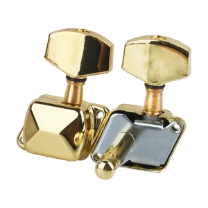 【Fast delivery】Chrom Metal 6Pcs Guitar Acoustic Guitar String Button Metal Semiclosed Tuning Pegs