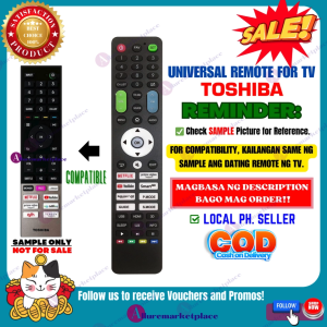 TOSHIBA SMART TV REMOTE [**Mag Basa B4 Umorder**] Ready to Use Universal for TOSHIBA ANDROID TV REMOTE Toshiba LCD Smart TV CT-95040 CT-95022 CT-95023 Remote alluremarketplace2ND